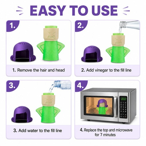 Quick-Clean Microwave Steam Figurine
