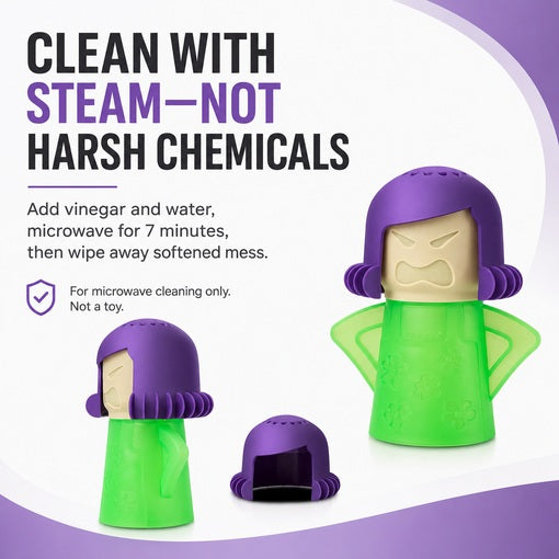 Quick-Clean Microwave Steam Figurine